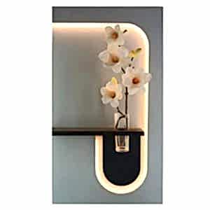 ES-1 Işıklı ,Raflı, Çiçekli Duvar Dekoru