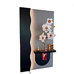 ES-2 Işıklı ,Raflı, Çiçekli Duvar Dekoru